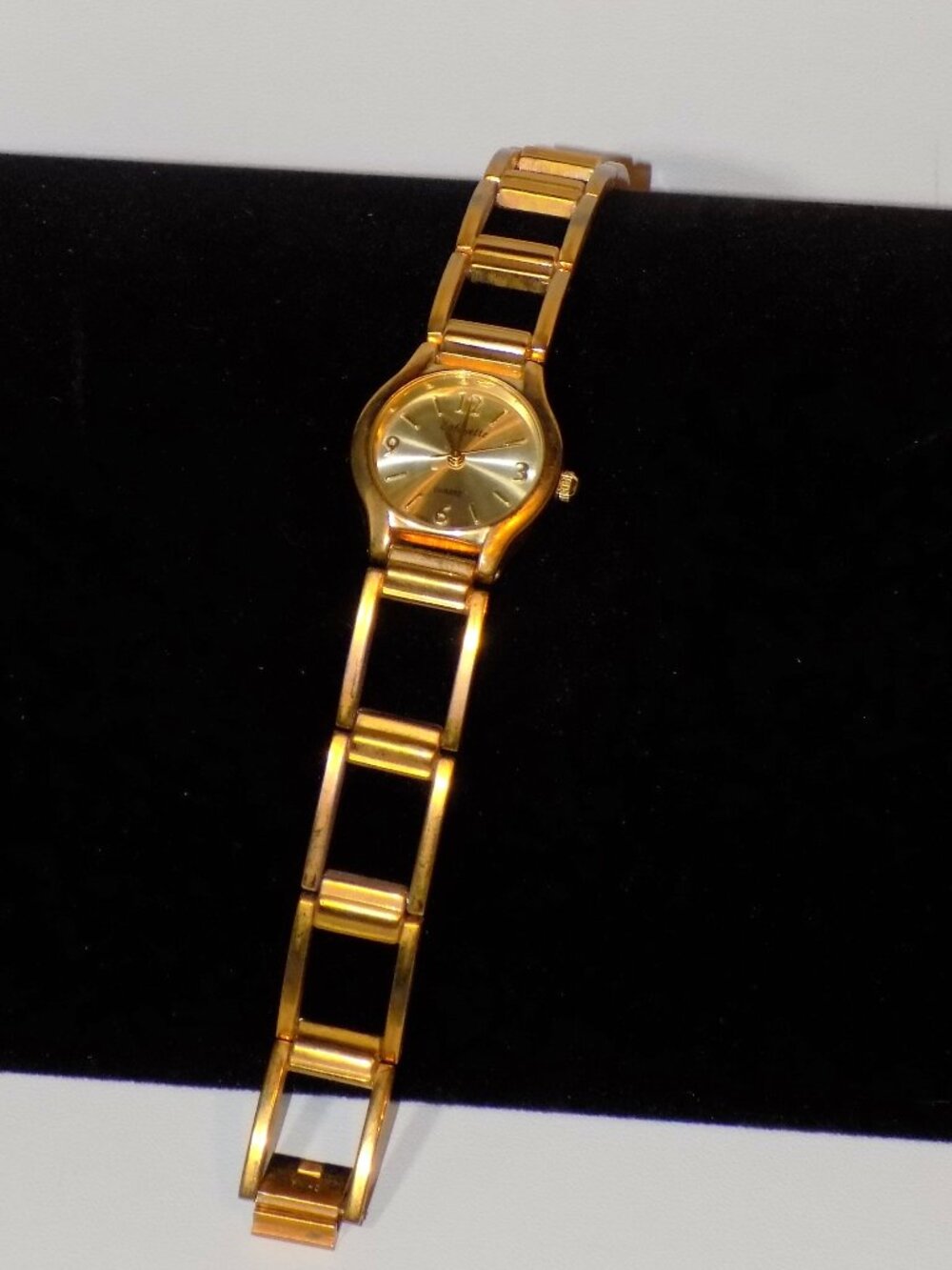 Vintage Lafayette Women's Quartz Open Link Bracelet Watch, Gold, Runs